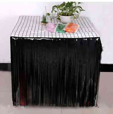 Дождик широкий на стену и стол 74 см на 274 см черный Киев