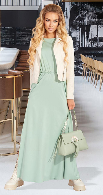 Шовкове довге жіноче плаття з розрізом Київ - фото 3