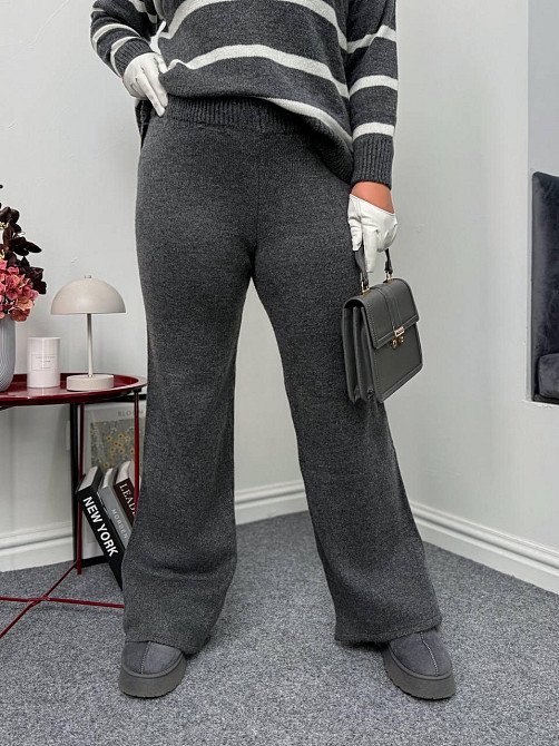 Женский теплый базовый костюм двойка: свитер и штаны машинная вязка с добавлением ангоры Одесса - изображение 8