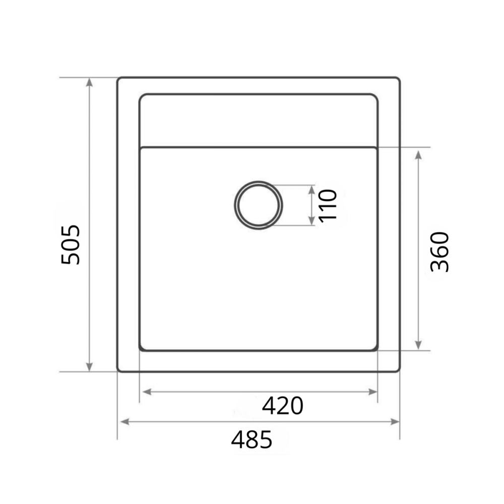 Гранітна мийка для кухні VALESO FIESTA 5149 матова Біла в крапку Коломия - фото 7