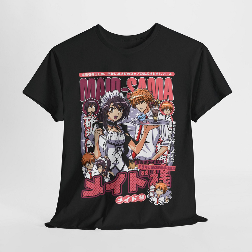 Футболка для хлопчика з аніме принтом Маід Сама Джапанесе Аніматіон оверсайз (зріст від 165 до 180) Чорний AnimeJ0622m Дніпро - фото 5