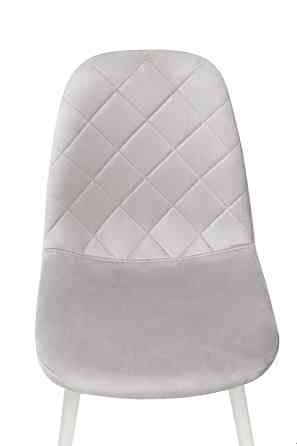 Стілець Ембер-L, білий/велюр світло-сірий Київ