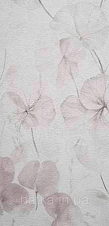 Обои виниловые на флизелине Rasch County Living метровые листья ветки цветы прованс розовые серые на белом Киев