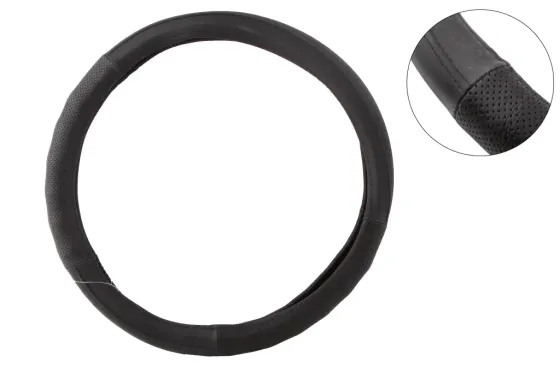 Оплітка на кермо шкіра M inDrive IDP-17380-1-M чорний (чехол на блискавки) Вінниця