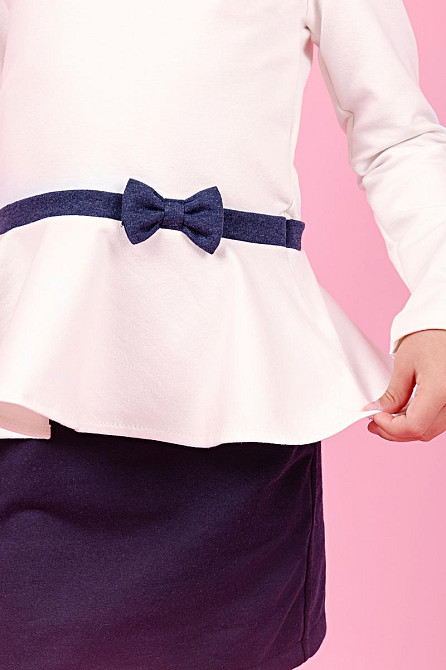 Блуза детская школьная (цвета : розовый, кремовый) топ Крохатушка одяг Киев - изображение 2