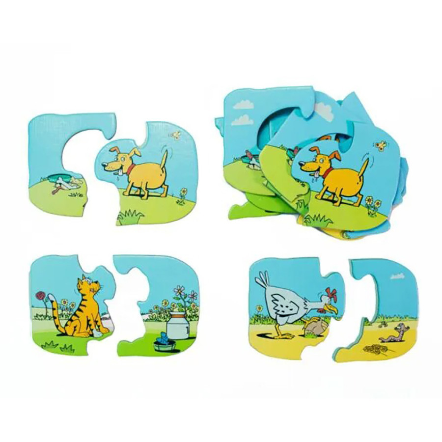 Пазли для малюків "Песик, котик, курочка" 960247 (190001-UA) 18 елементів Вінниця - фото 2