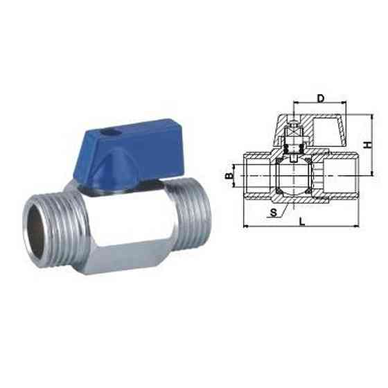 Кран шаровый мини SOLOMON 1/2″ НН NV-3161 (2шт. в упак.) (000001379) Киев