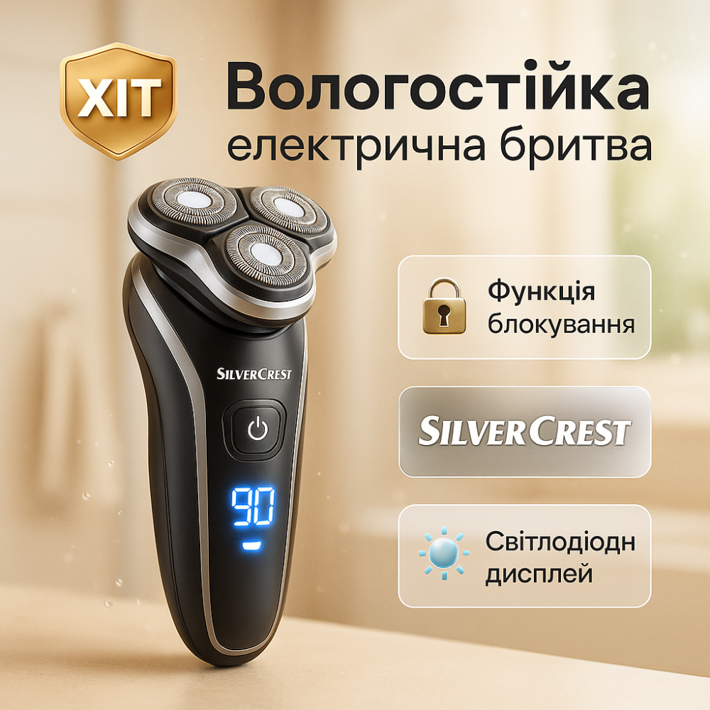 Бритва с аккумуляторным зарядным устройством Silver, Мужская водонепроницаемая аккумуляторная бритва EP-86 Львов - изображение 13