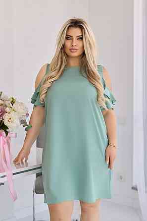 Летнее платье женское с вырезами на рукавах Rossa 50-52, Оливковый Киев