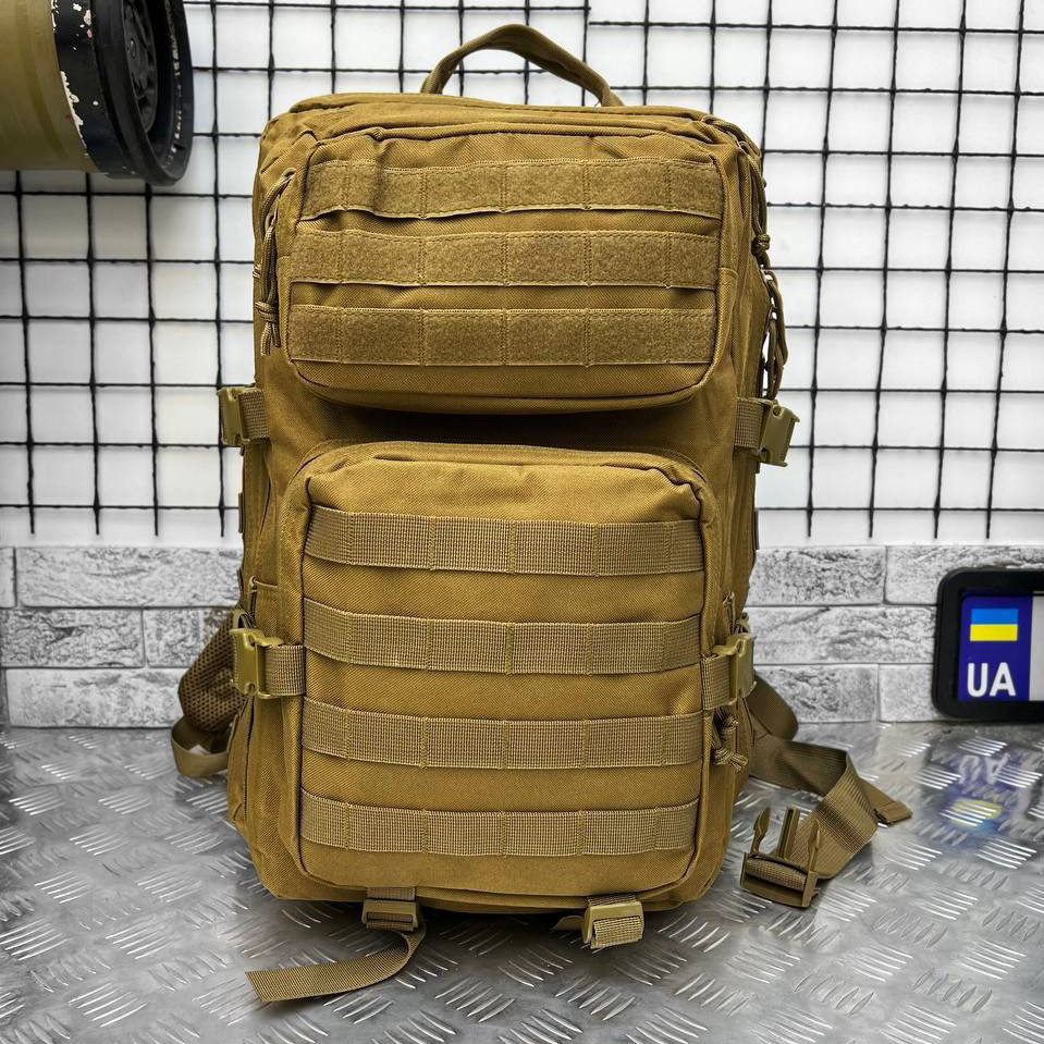 Рюкзак 48л тактический водонепроницаемый с молли Койот Одесса - изображение 5