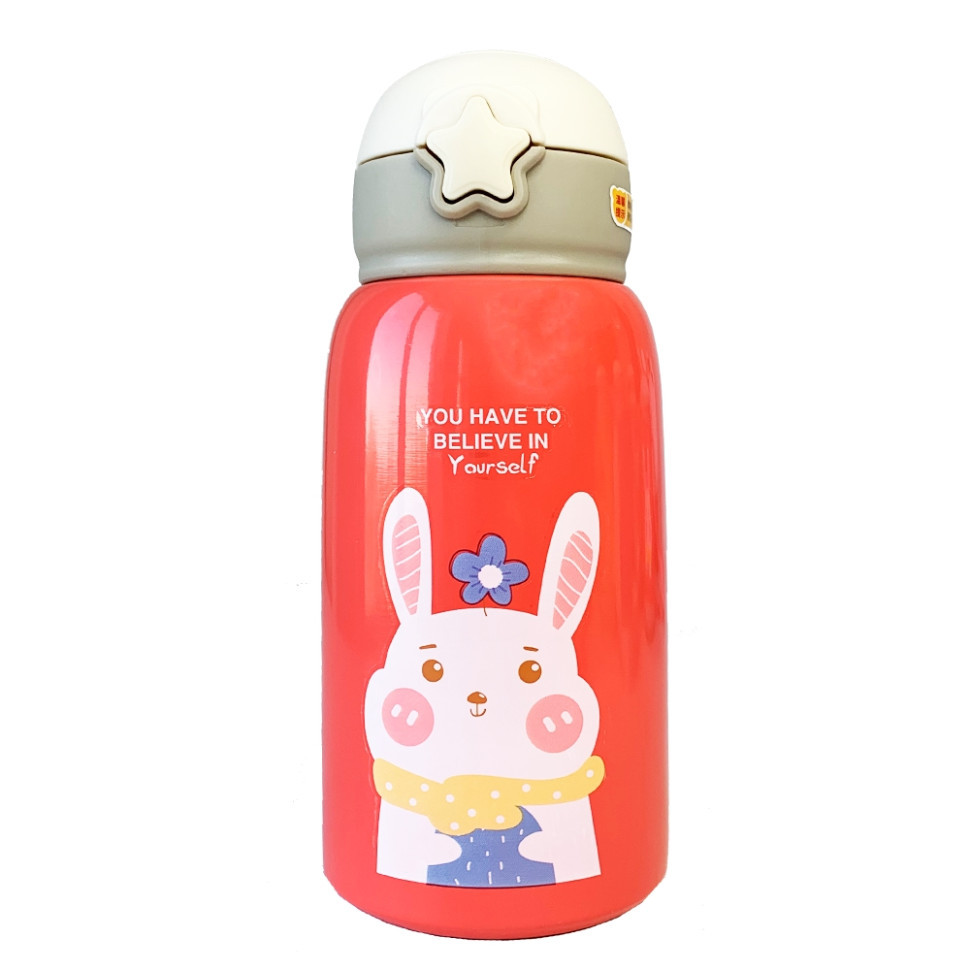 Термос-поїльник з силіконовою трубочкою Зайчик MGZ-0311-3, 600 мл Вінниця - фото 2