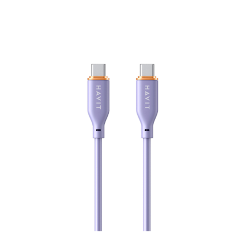 Кабель USB PD Type-C/Type-C Havit HV-CB603 3,0A 60W гіпереластик 1,2м фіолетовий Житомир