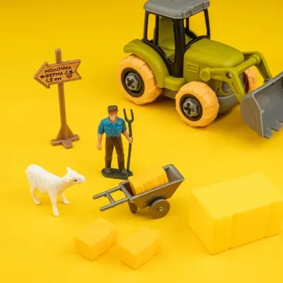 Ігровий набір Otamanko Веселий хутір (трактор, вантажівка, причіп, фермер, кінь, вівця) (8827) Вінниця
