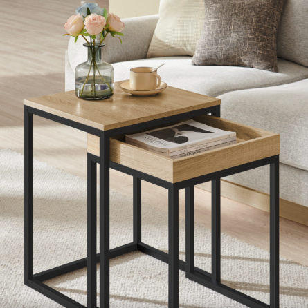 Комплект журнальних столиків Leobert Ascet в стилі Loft 2 шт сонома Київ