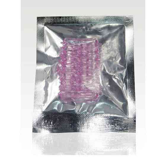 Эластичная рельефная насадка на пенис - Прозрачный - 4,5*1,5 см Винница