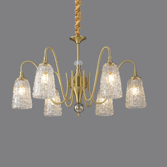 Светодиодная люстра Oрбита 5030 (Золотая) на 6 плафонов Киев