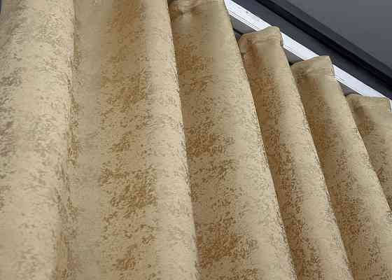 Шторна тканина жакард, колекція "Мармур Al1" колір золотистий 439ш Київ