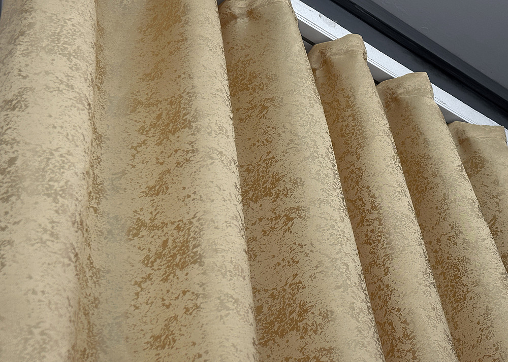 Шторна тканина жакард, колекція "Мармур Al1" колір золотистий 439ш Київ - фото 3