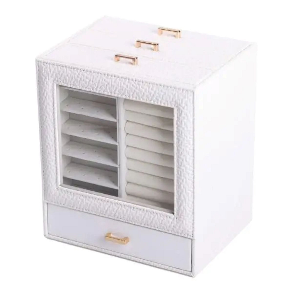 Yiwu Скринька для прикрас з еко шкіри 3 яруси органайзер для ювелірних виробів HP-5-16W Коломыя - изображение 4