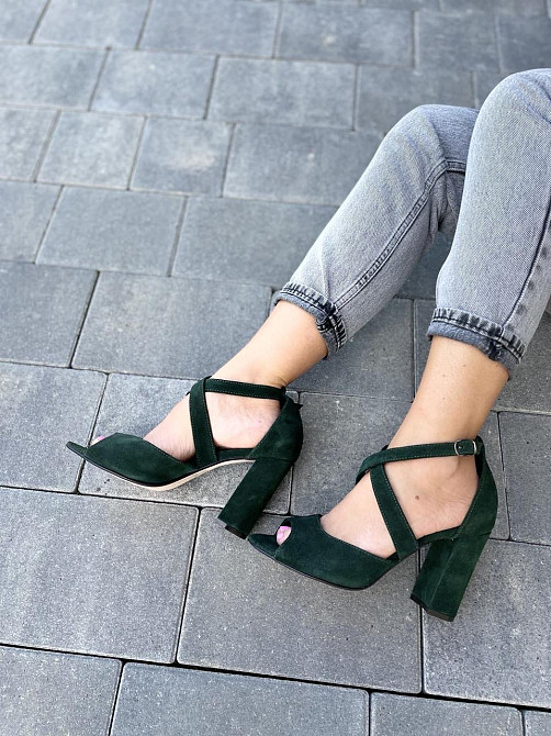 Nivelle БосонІжки жіночі NIVELLE 1815/9510-9544 зелені (літо, замша натуральна) (3696) 39р. Коломия - фото 1