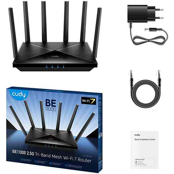 Маршрутизатор Cudy WR11000, BE11000 2.5G Tri-Band Wi-Fi 7 Mesh Router Вінниця