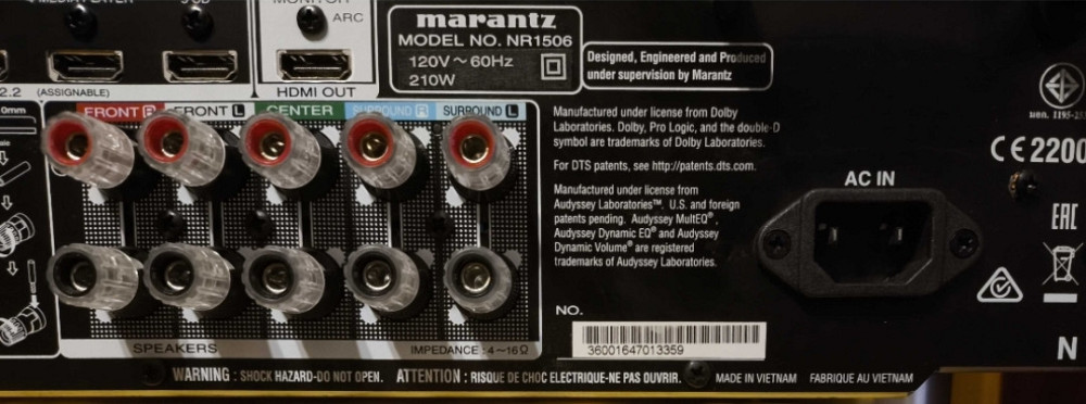 AV-ресивер Marantz NR1506 - Wi-Fi/Bluetooth Харків - фото 2