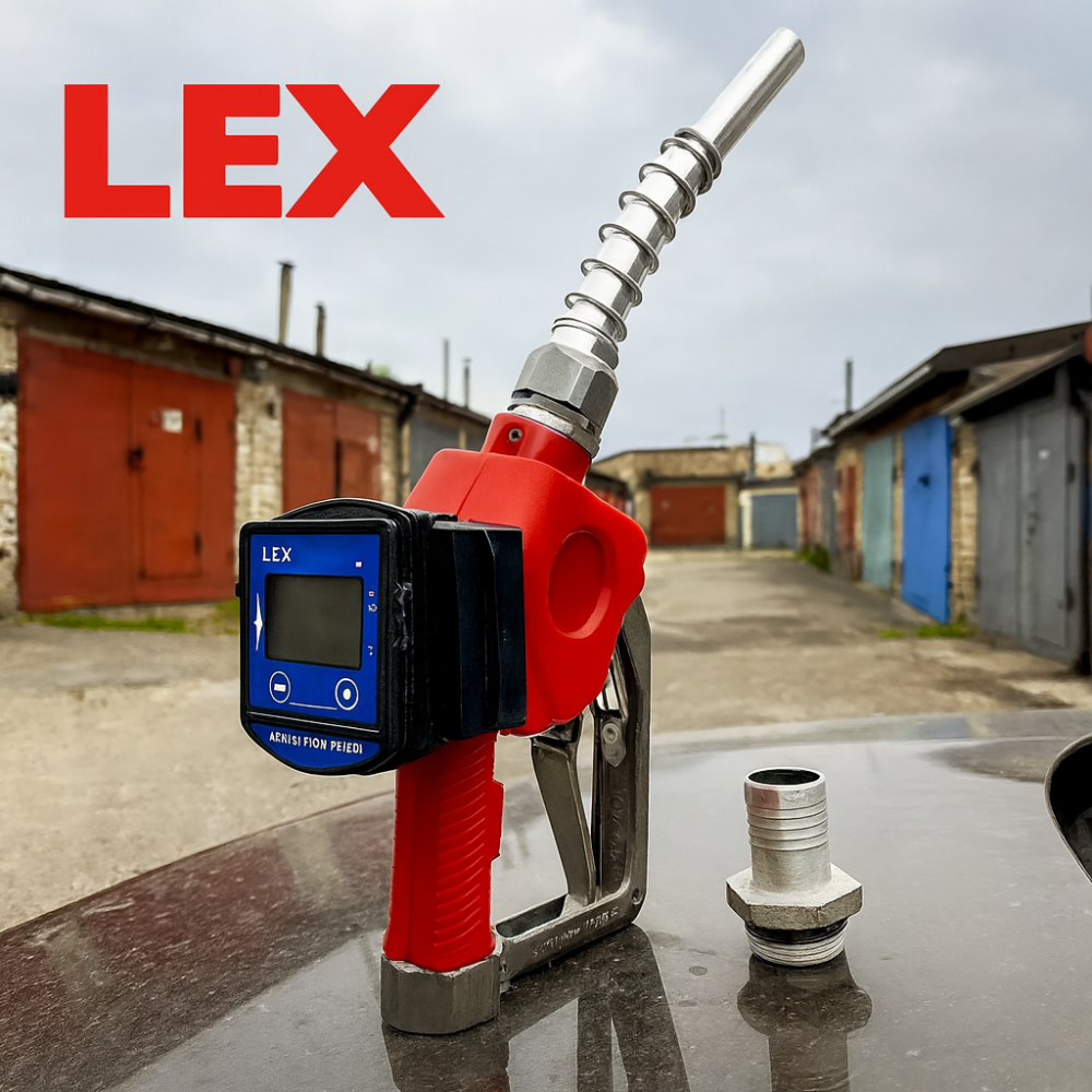 Пістолет для дизельного палива з цифровим дисплеєм LEX цифровий заправний дозатор пального потік 20-75 л хв Львів - фото 1