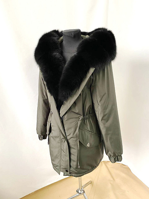 Парка женская мех песца Хаки р52 75см Харьков - изображение 2