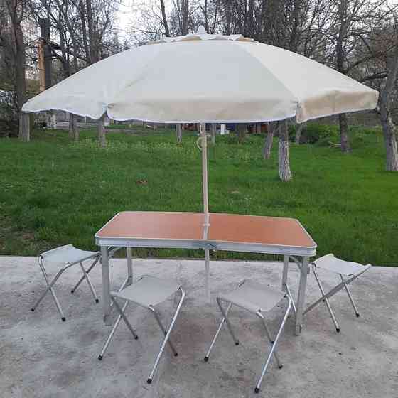 Складной стол для пикника 4 стула,120х70х60см,Бамбук SBR Киев