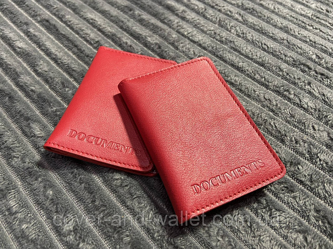 Червона шкіряна жіноча обкладинка для авто документів та id карти ST Leather Київ - фото 6