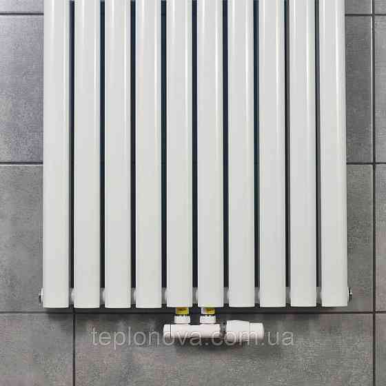 Вертикальний радіатор Ellipse Double 600х1800-10 (50 мм), anticor, білий Чернівці