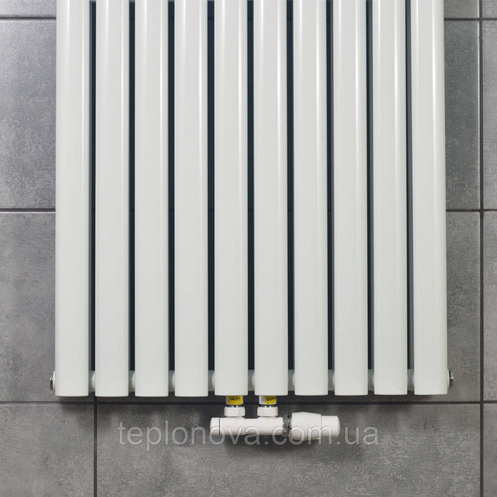 Вертикальный радиатор Ellipse Double  600х1800-10 (50 мм), anticor, белый Черновцы - изображение 3