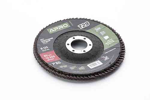 Круг пелюстково-торцевий Р60 конус 125 мм (Т29) (КЛТ) APRO Рівне