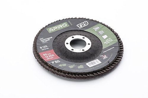 Круг пелюстково-торцевий Р60 конус 125 мм (Т29) (КЛТ) APRO Рівне - фото 1