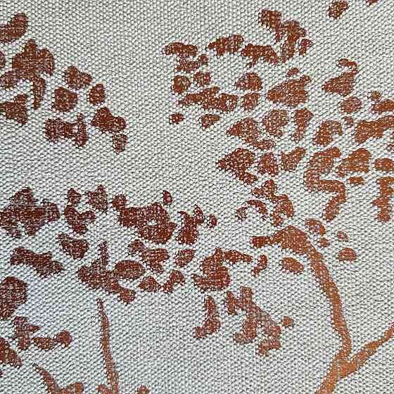 Шпалери вінілові на флізелін Marburg New Spirit Schoner Wohnen листя гілки золотисті квіти на сіро рожевому Київ