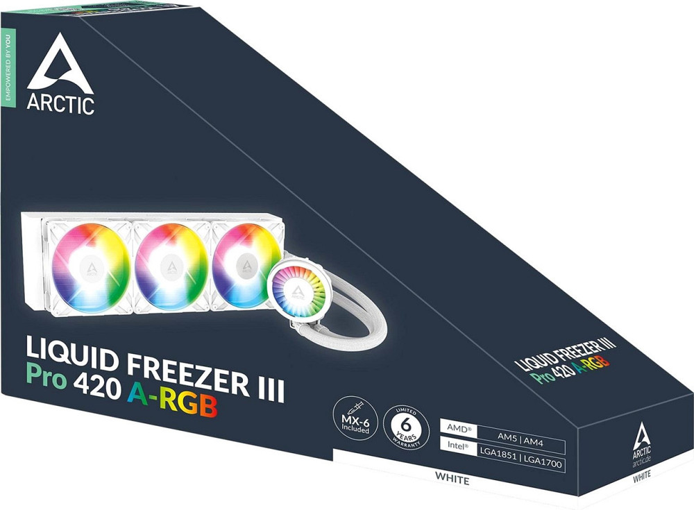 Система водяного охолодження Arctic Liquid Freezer III Pro 420 A-RGB White (ACFRE00189A) ( 12548 ) Харків - фото 5