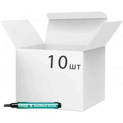 Маркер Stanger водостійкий, 1-4 мм, клин. накінечник чорний 10 шт (MARKER-PER-STM236B10) Вінниця