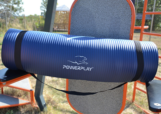 Килимок для йоги та фітнесу PowerPlay 4151 NBR Performance Mat Синій (183x61x1.2) Кам'янське - фото 8