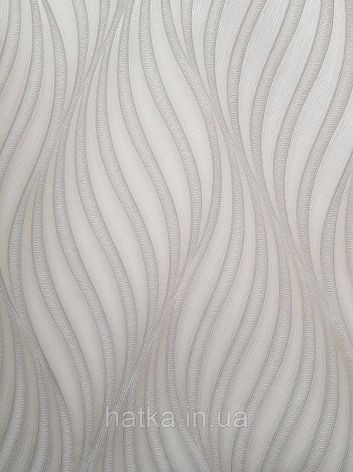 Обои виниловые на флизелине метровые Sintra Edelina абстракция волны листья структурные 3д серебристые серые Киев - изображение 1