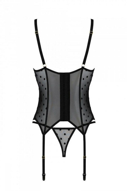 Корсет Passion MARINA CORSET, XXL/XXXL, black, з відкритими чашками Sex Aura Київ - фото 4