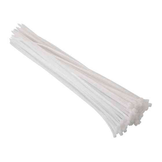 Хомут пластиковый, 4,8×400 мм, 100 шт/упак, белый INTERTOOL TC-4840 Киев