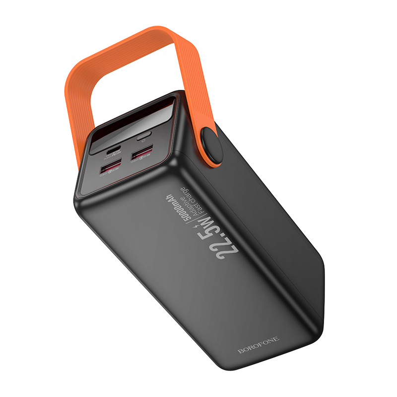 Павербанк 50000 mAh BOROFONE BJ66A Magnifico 22.5W+PD20W быстрая зарядка черный power bank повербанк Одесса - изображение 5