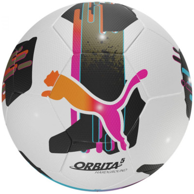 Мяч футбольный Puma Orbita 5 TB Hardground 084329-01 білий, чорний, рожевий 5 (4067981499809) Винница - изображение 1