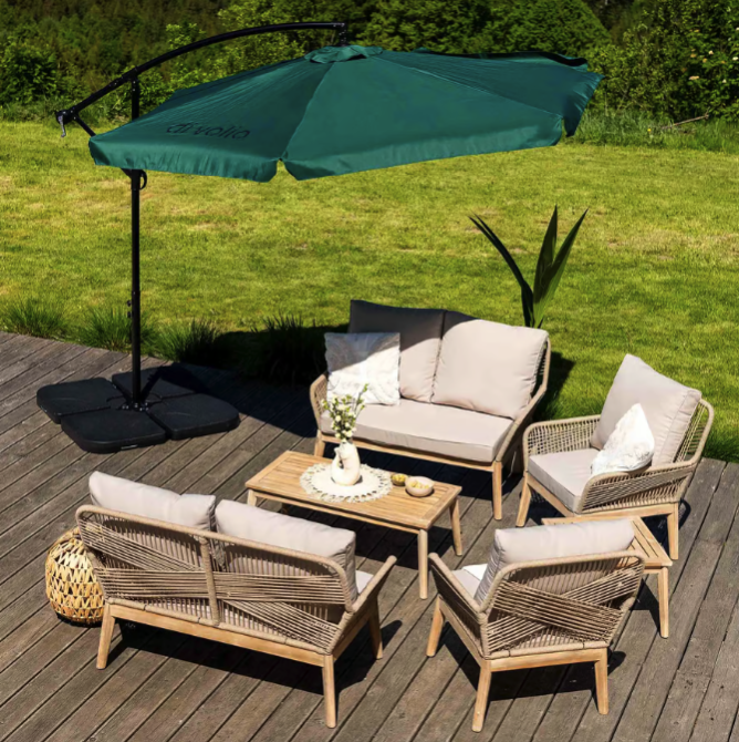 Комплект садових меблів для тераси, двору, балкона, набір столу та стільців для відпочинку Akaia Бежевий Київ - фото 8