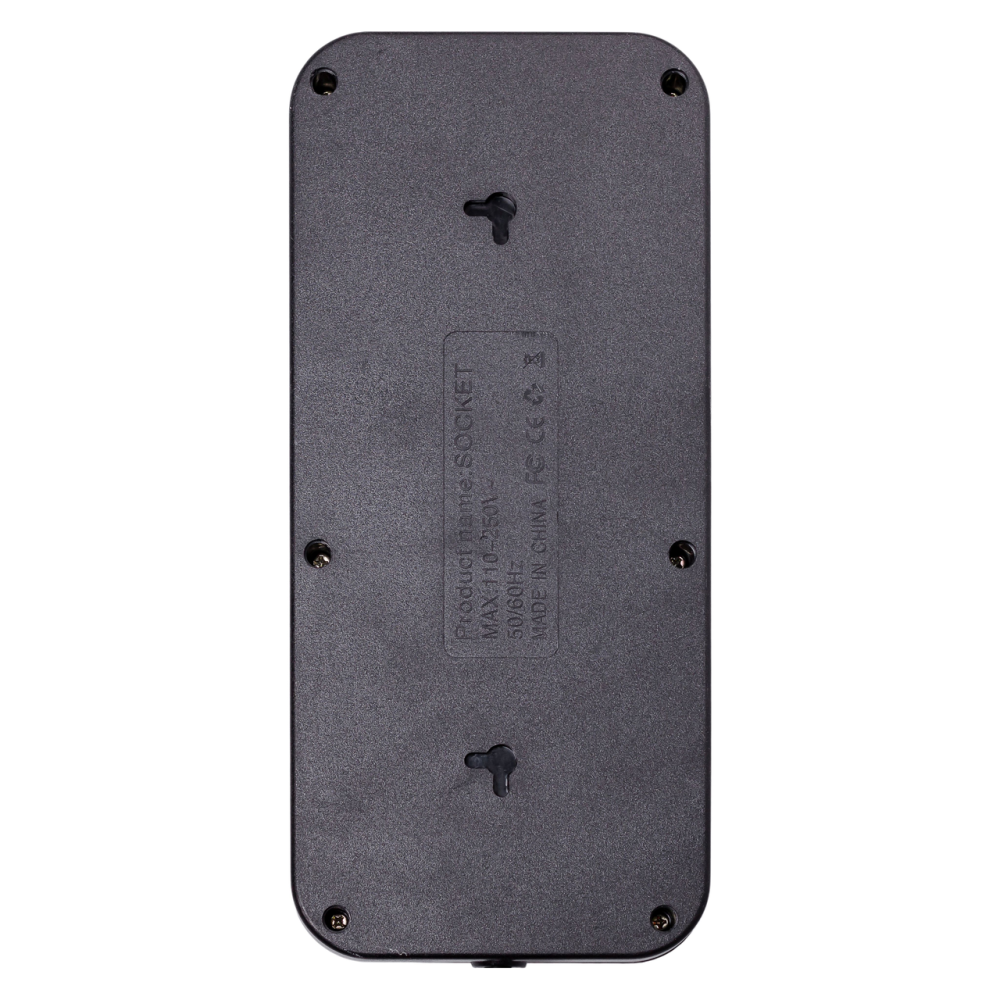 Мережевий фільтр подовжувач F06U на 6 розеток 4 USB 1 Type-C та кнопкою відключення 5 м Чорний HP-5-26 Київ - фото 13