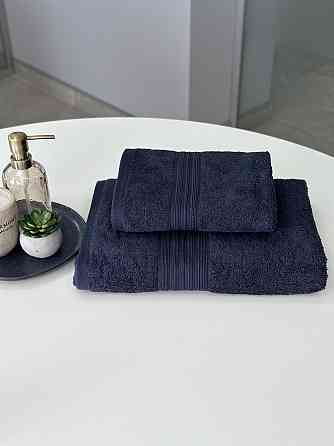 Комплект полотенец с бордюром Ideal Textile 2 шт (50х90+70х140 см) 500 г/м2 (56860401) Графітовий Черновцы