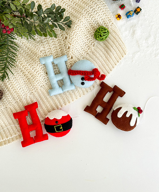 Новогодняя герлянда из фетра ручной работы - НО-НО-НО Киев - изображение 5