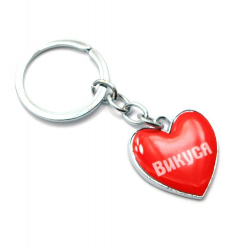 Брелок серця червоного кольору Вікуся Київ - фото 1