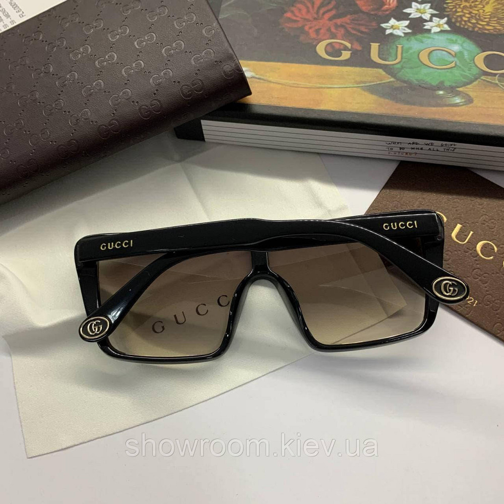 Женские брендовые солнцезащитные очки (11070) blue mirror Киев - изображение 2