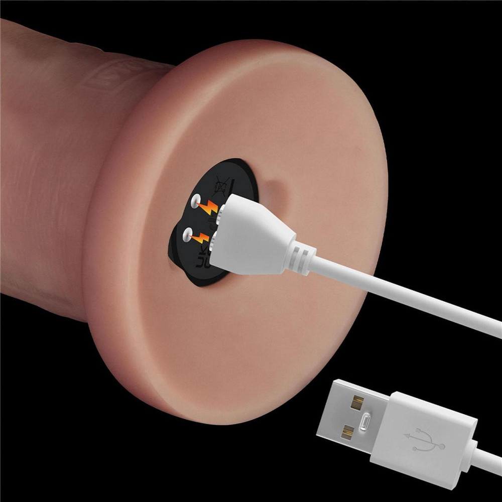 Реалистичный вибратор - Vibrating Sliding Skin Pro II Dual Layer Silicone Dong 9